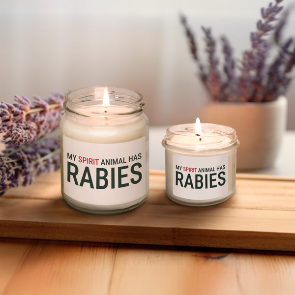 My spirit animal has rabies Scented Soy Candle-Candles-I love Veterinary