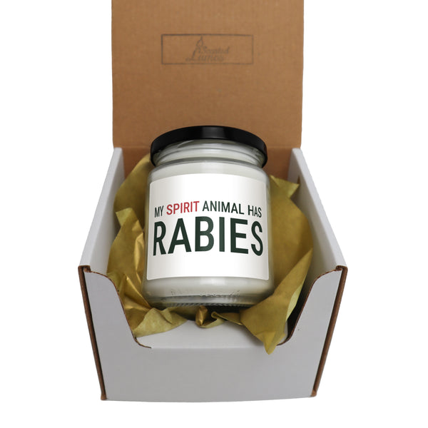 My spirit animal has rabies Scented Soy Candle-Candles-I love Veterinary