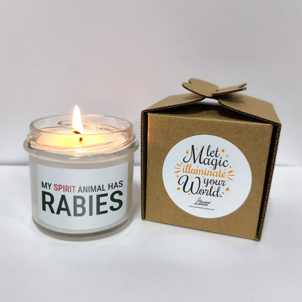 My spirit animal has rabies Scented Soy Candle-Candles-I love Veterinary