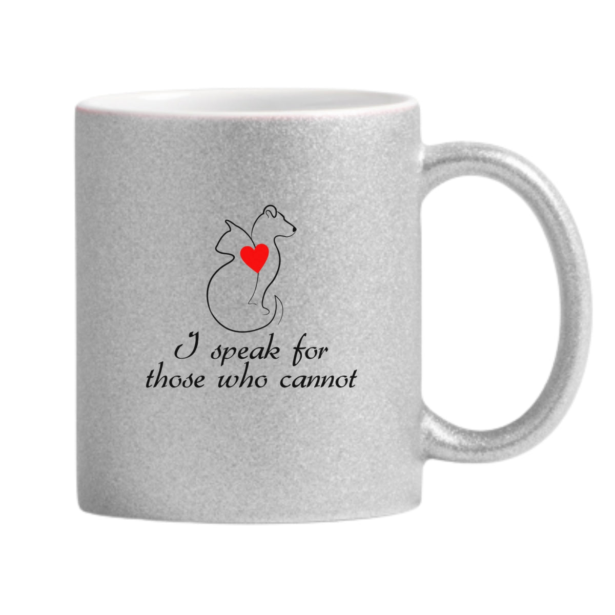 I Speak For Those Who Cannot Glitter Mug