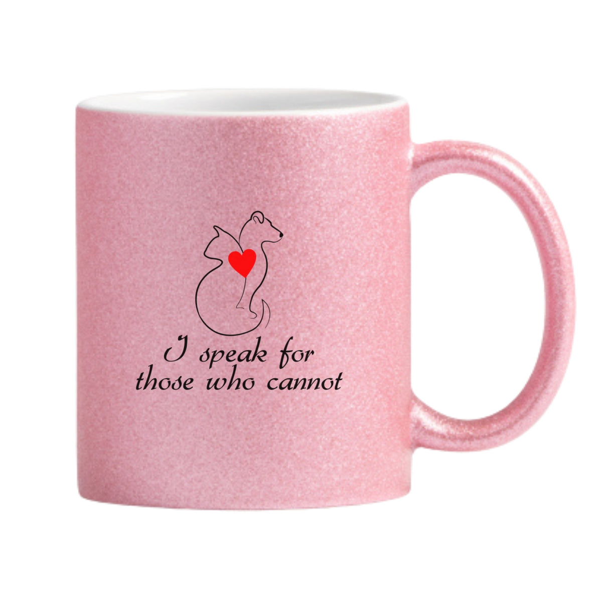 I Speak For Those Who Cannot Glitter Mug