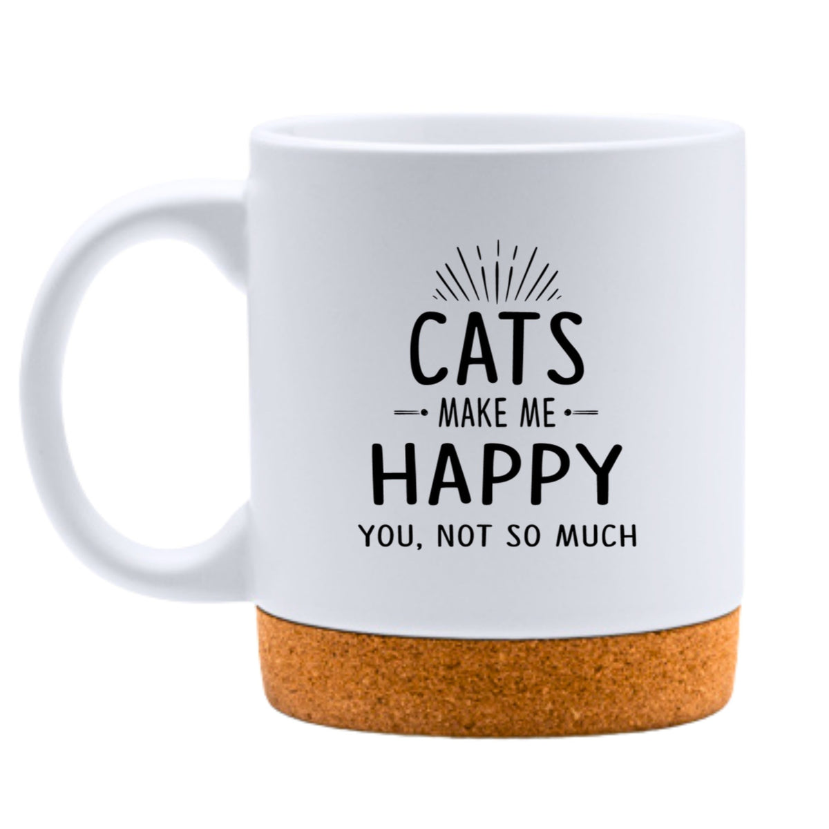 Cats Make Me Happy White Mug-White Mug-I love Veterinary