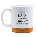 Cats Make Me Happy White Mug-White Mug-I love Veterinary