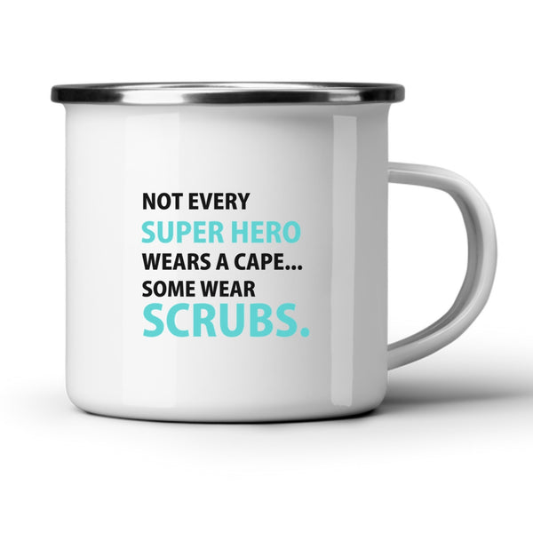 Some Heroes Wear Scrubs White Mug-White Mug-I love Veterinary