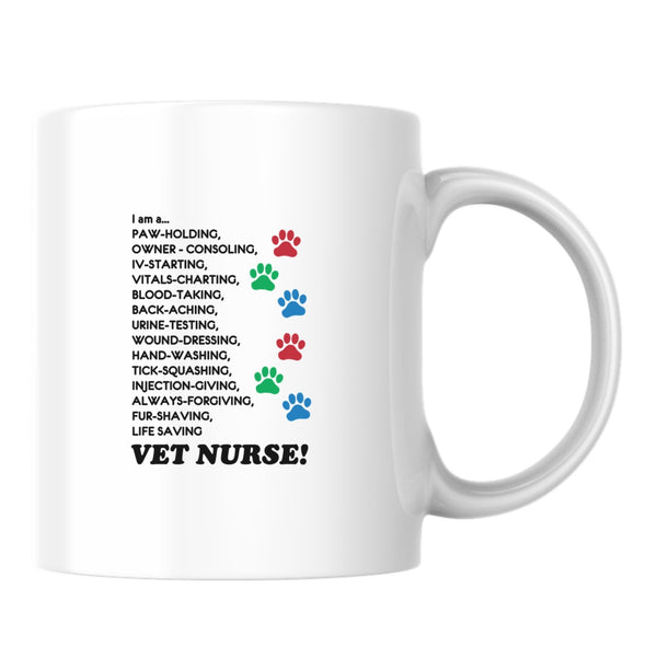 I Am A Vet Nurse White Mug-White Mug-I love Veterinary