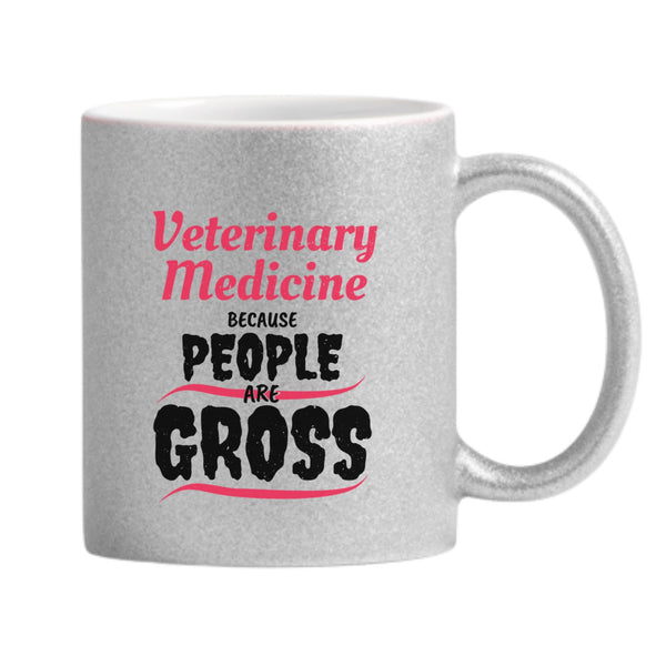Because People Are Gross Glitter Mug