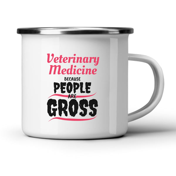 Because People Are Gross White Mug-White Mug-I love Veterinary