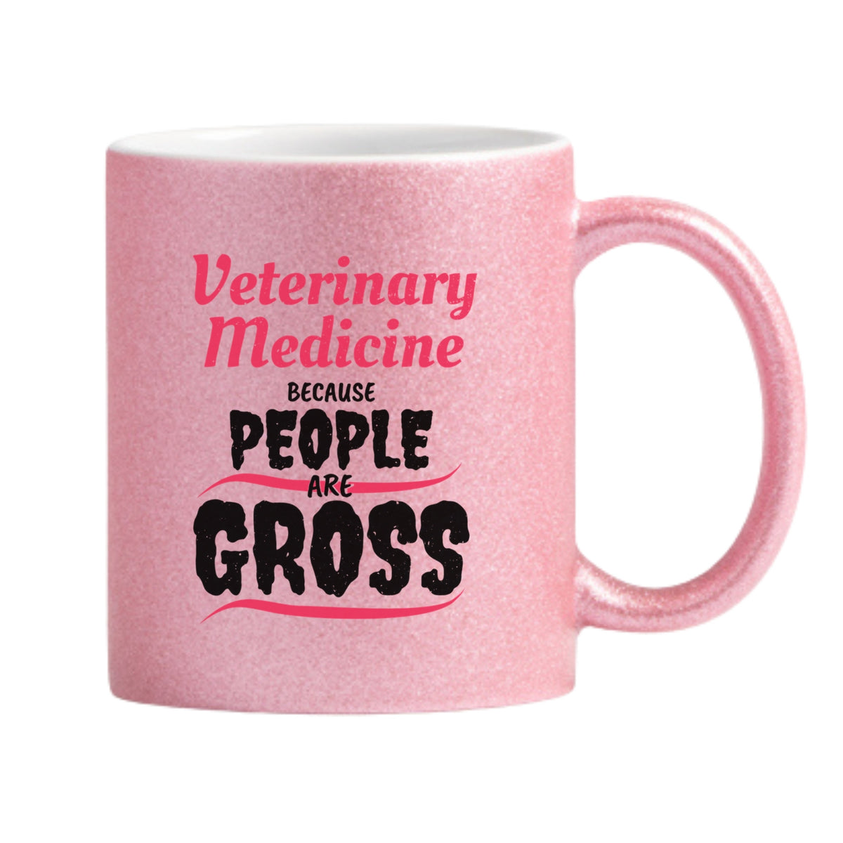 Because People Are Gross Glitter Mug