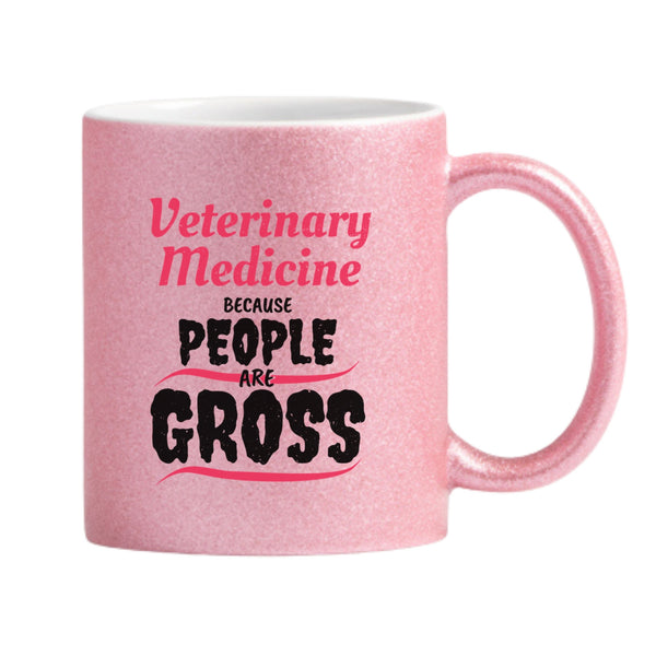 Because People Are Gross Glitter Mug