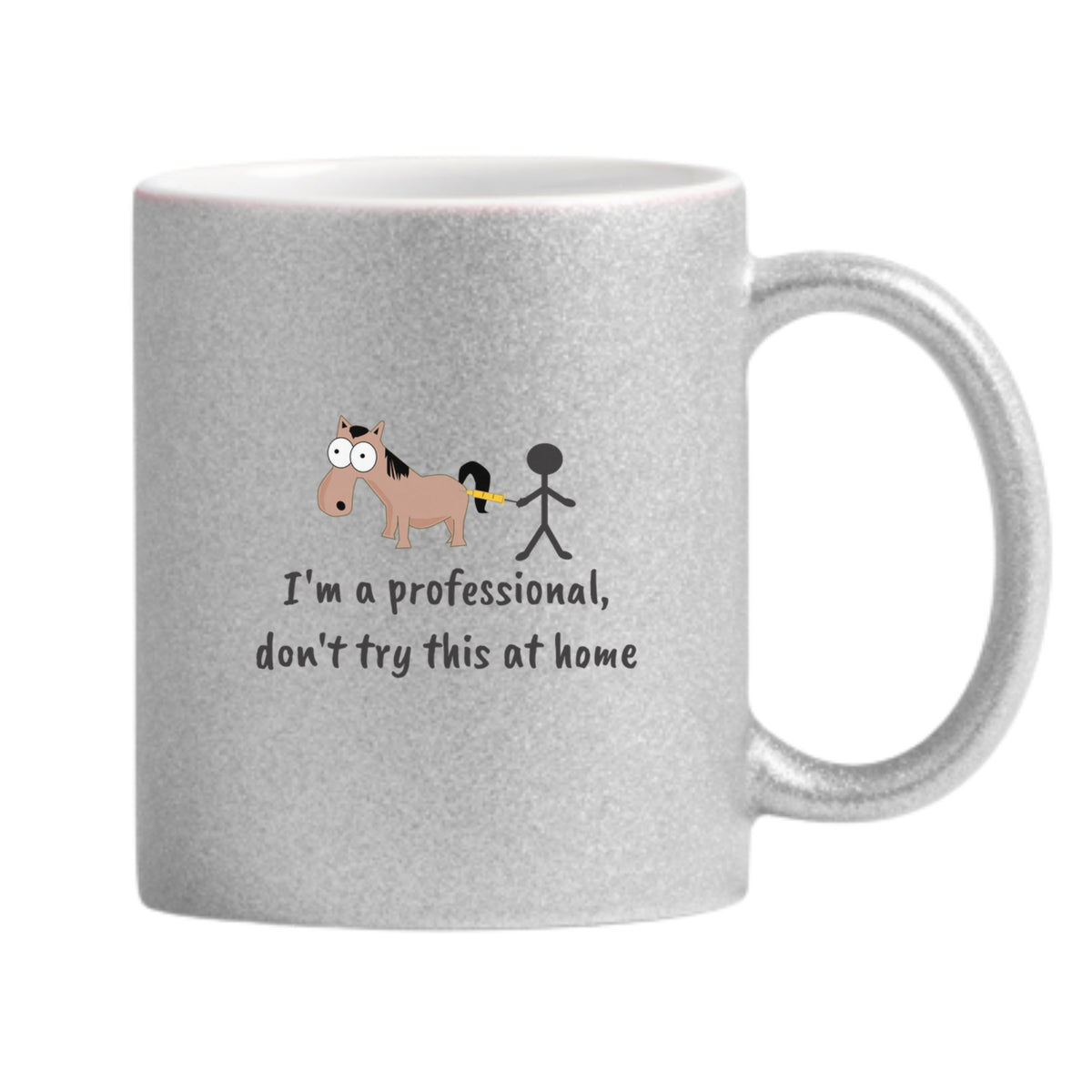 I'm A Professional Don't Try This At Home Glitter Mug
