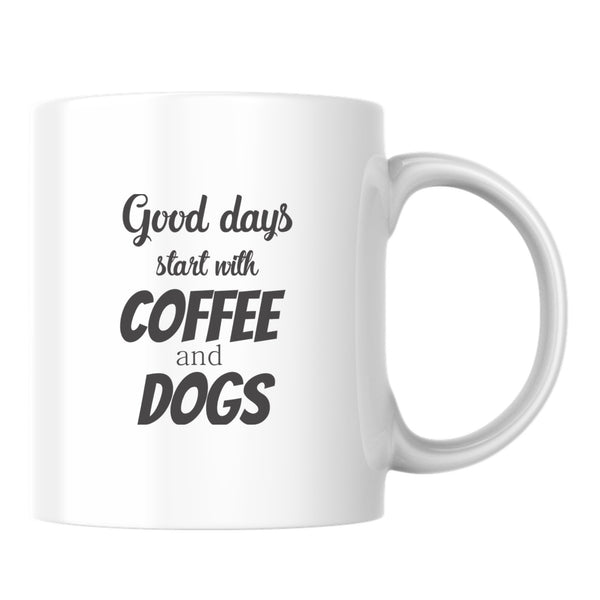 Coffee And Dogs White Mug-White Mug-I love Veterinary