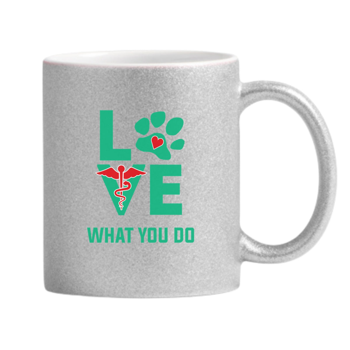 Love What You Do Glitter Mug