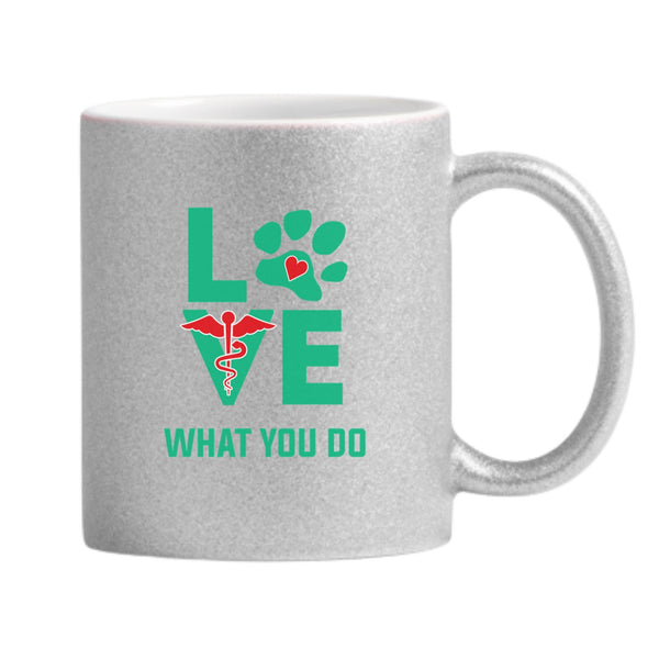 Love What You Do Glitter Mug
