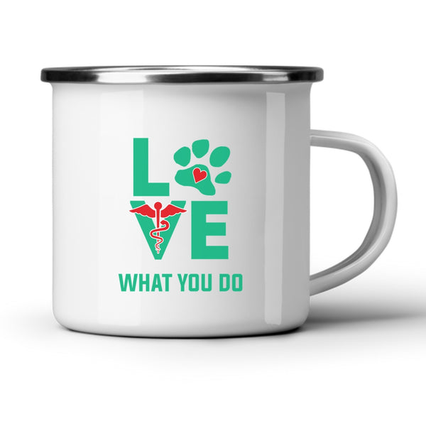 Love What You Do White Mug-White Mug-I love Veterinary