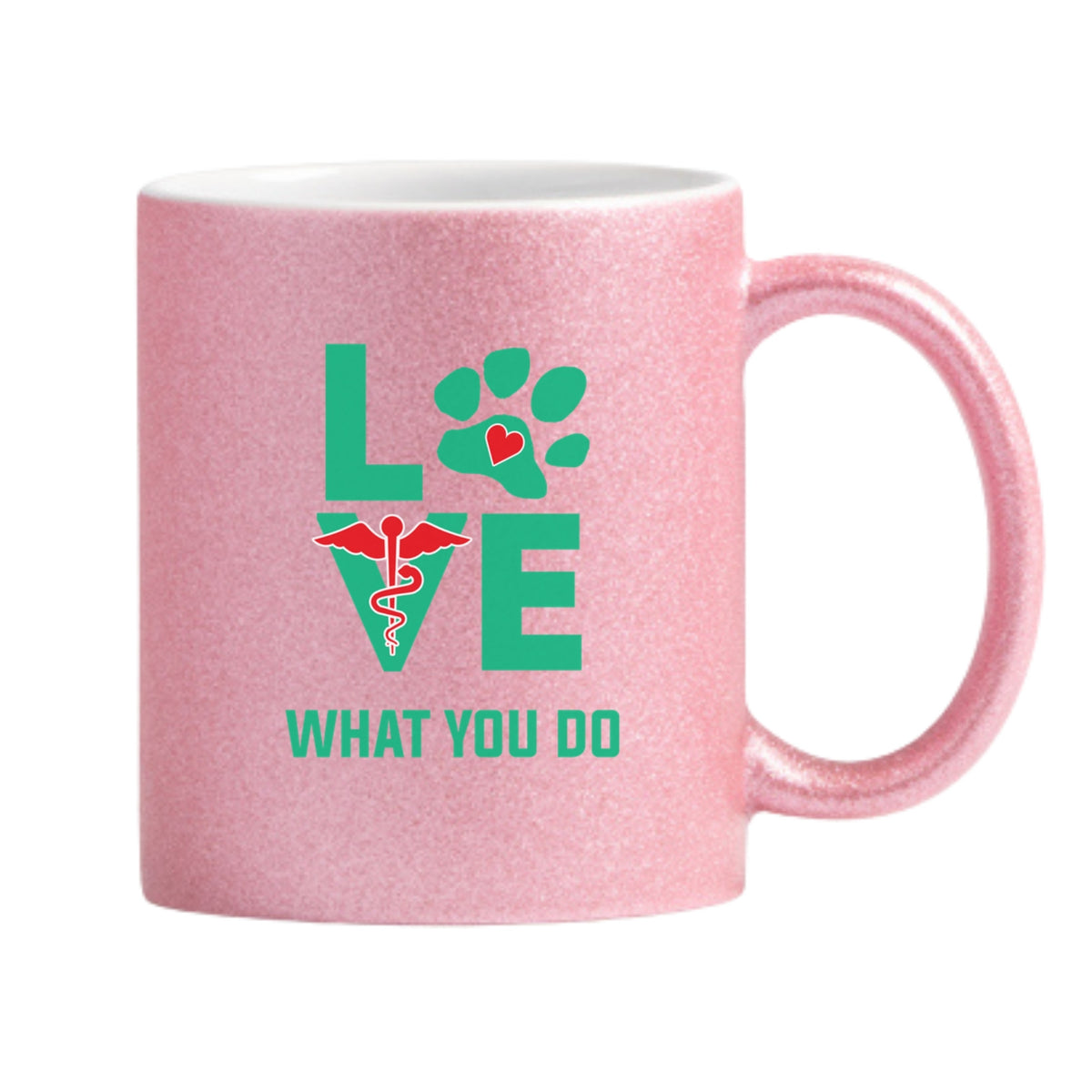 Love What You Do Glitter Mug