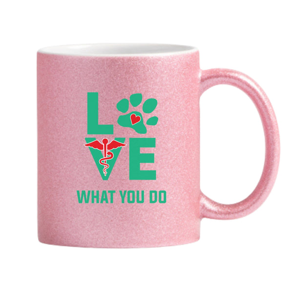 Love What You Do Glitter Mug