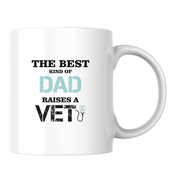 Best Dad Raises A Vet White Mug-White Mug-I love Veterinary