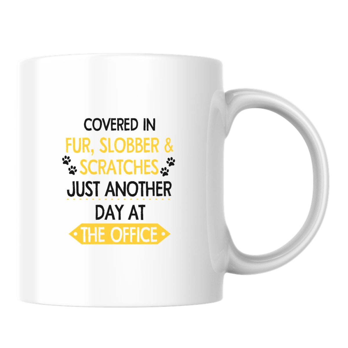 Fur, Slobber & Scratches White Mug-White Mug-I love Veterinary