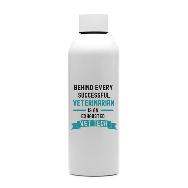 Exhausted Vet Tech Water Bottle