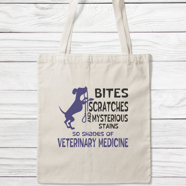 50 Shades Of Veterinary Medicine Tote Bag-Classic Sublimation Tote Bag-I love Veterinary
