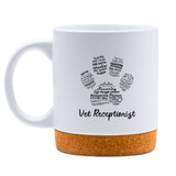 Vet Receptionist Paw White Mug-White Mug-I love Veterinary