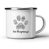 Vet Receptionist Paw White Mug-White Mug-I love Veterinary