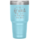 The road to my heart is paved with paw prints 30oz Vacuum Tumbler-Tumblers-I love Veterinary