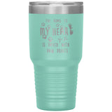 The road to my heart is paved with paw prints 30oz Vacuum Tumbler-Tumblers-I love Veterinary