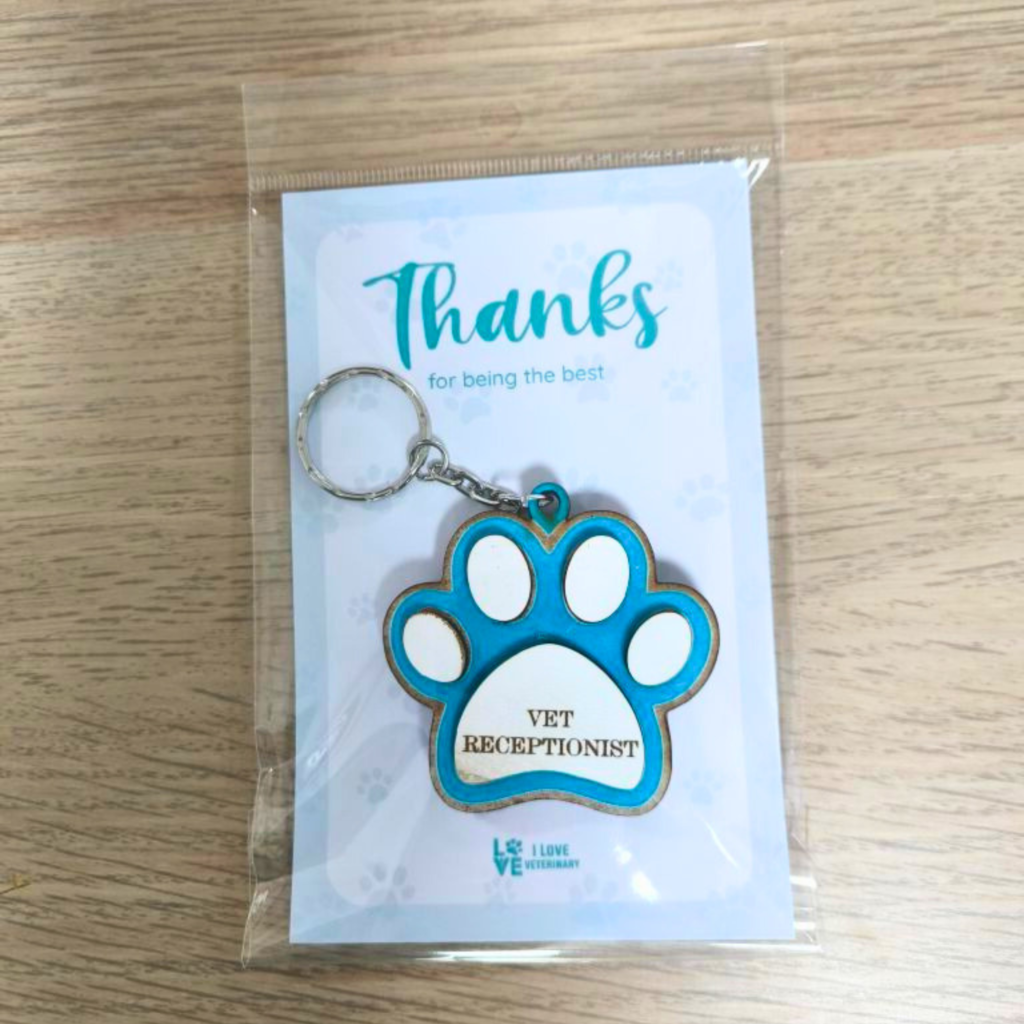 Key Chain Veterinary Vet Receptionist Wooden Keychain – I love Veterinary