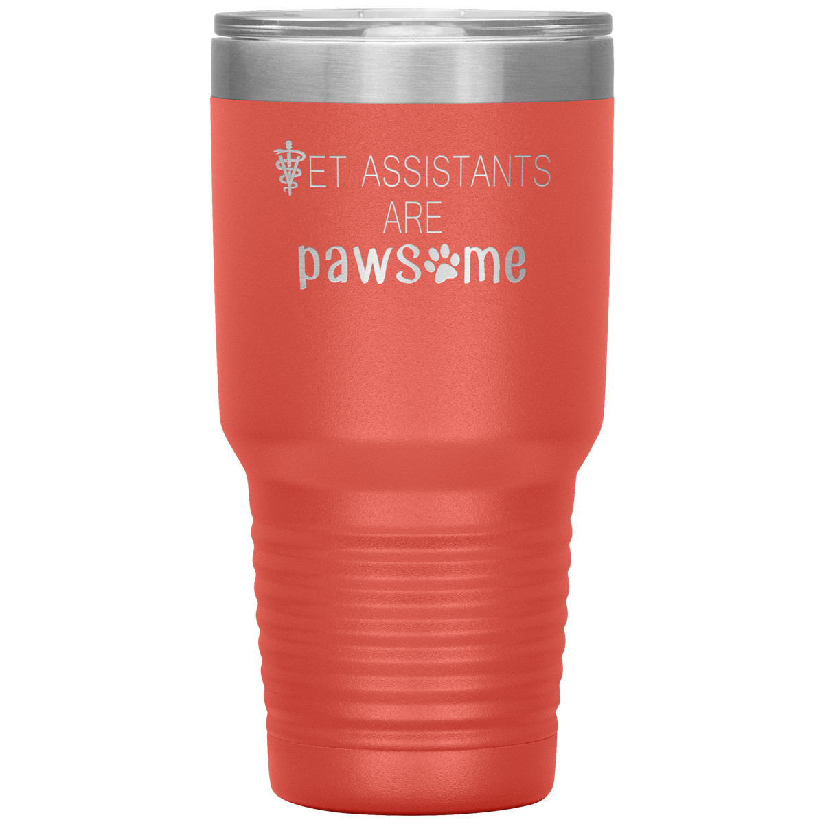 Vet Assistants are Pawesome 30 oz Vacuum Tumbler-Tumblers-I love Veterinary