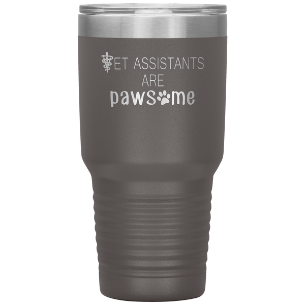Vet Assistants are Pawesome 30 oz Vacuum Tumbler-Tumblers-I love Veterinary