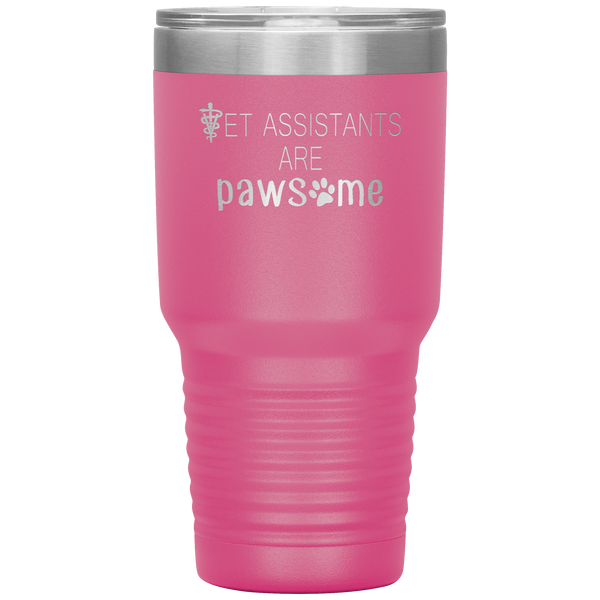 Vet Assistants are Pawesome 30 oz Vacuum Tumbler-Tumblers-I love Veterinary