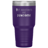 Vet Assistants are Pawesome 30 oz Vacuum Tumbler-Tumblers-I love Veterinary