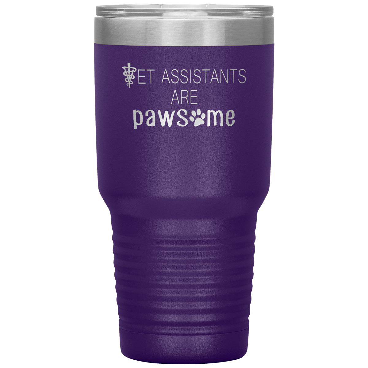Vet Assistants are Pawesome 30 oz Vacuum Tumbler-Tumblers-I love Veterinary