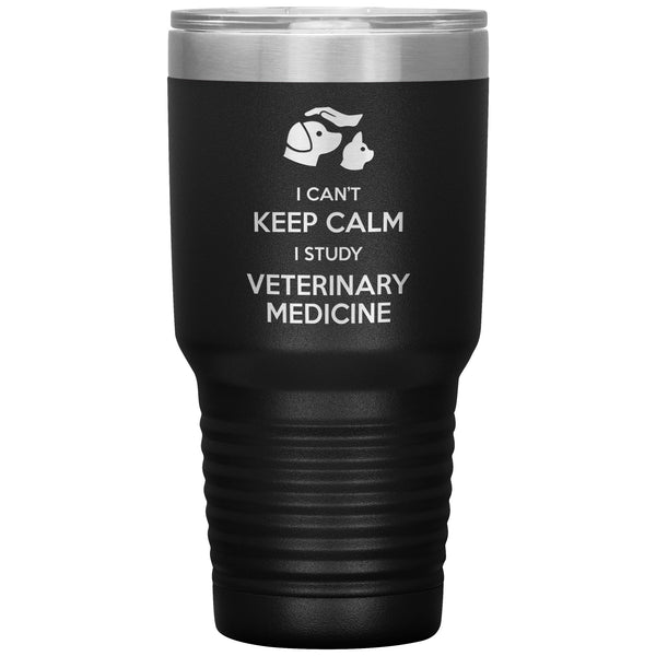 Vet Student I can't keep calm, i study veterinary medicine 30oz Vacuum Tumbler-Tumblers-I love Veterinary