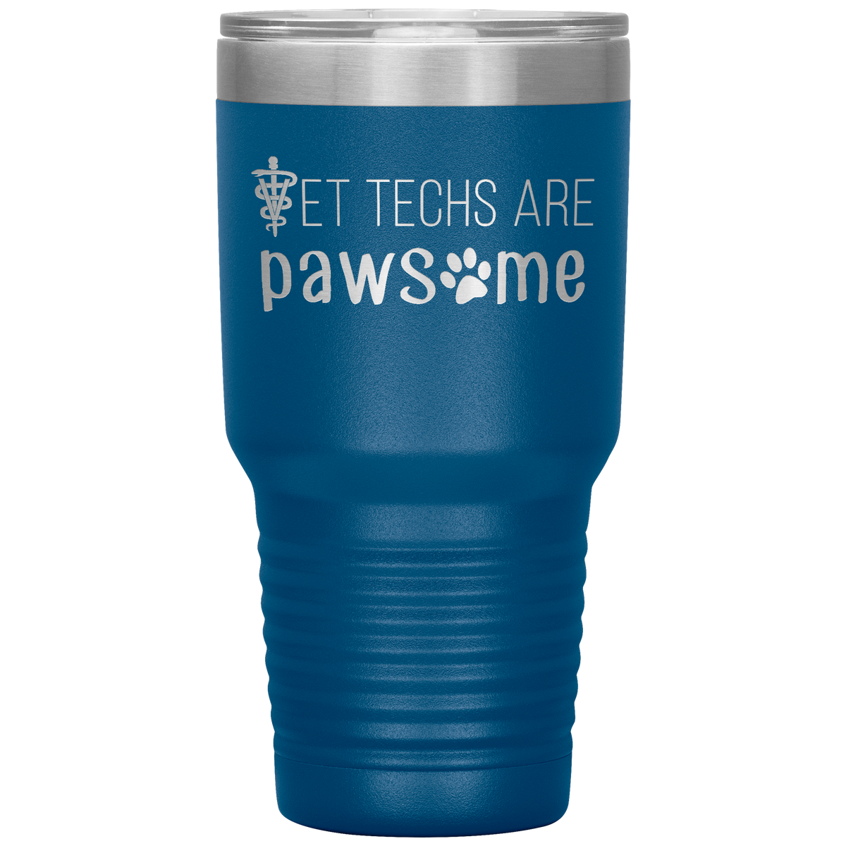 Vet techs are pawsome 30oz Vacuum Tumbler-Tumblers-I love Veterinary