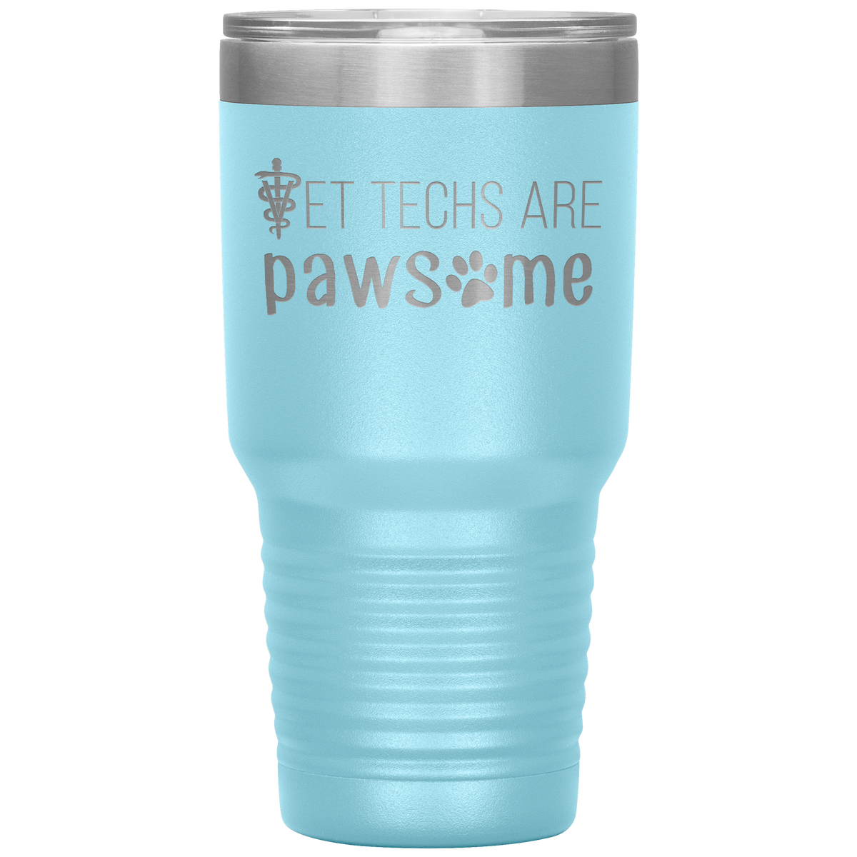 Vet techs are pawsome 30oz Vacuum Tumbler-Tumblers-I love Veterinary