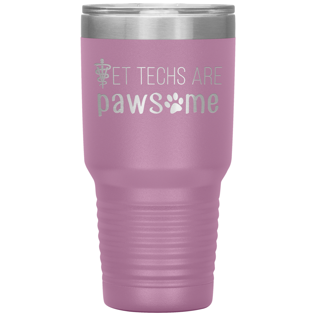 Vet techs are pawsome 30oz Vacuum Tumbler-Tumblers-I love Veterinary