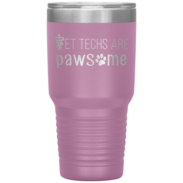 Vet techs are pawsome 30oz Vacuum Tumbler-Tumblers-I love Veterinary