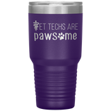 Vet techs are pawsome 30oz Vacuum Tumbler-Tumblers-I love Veterinary