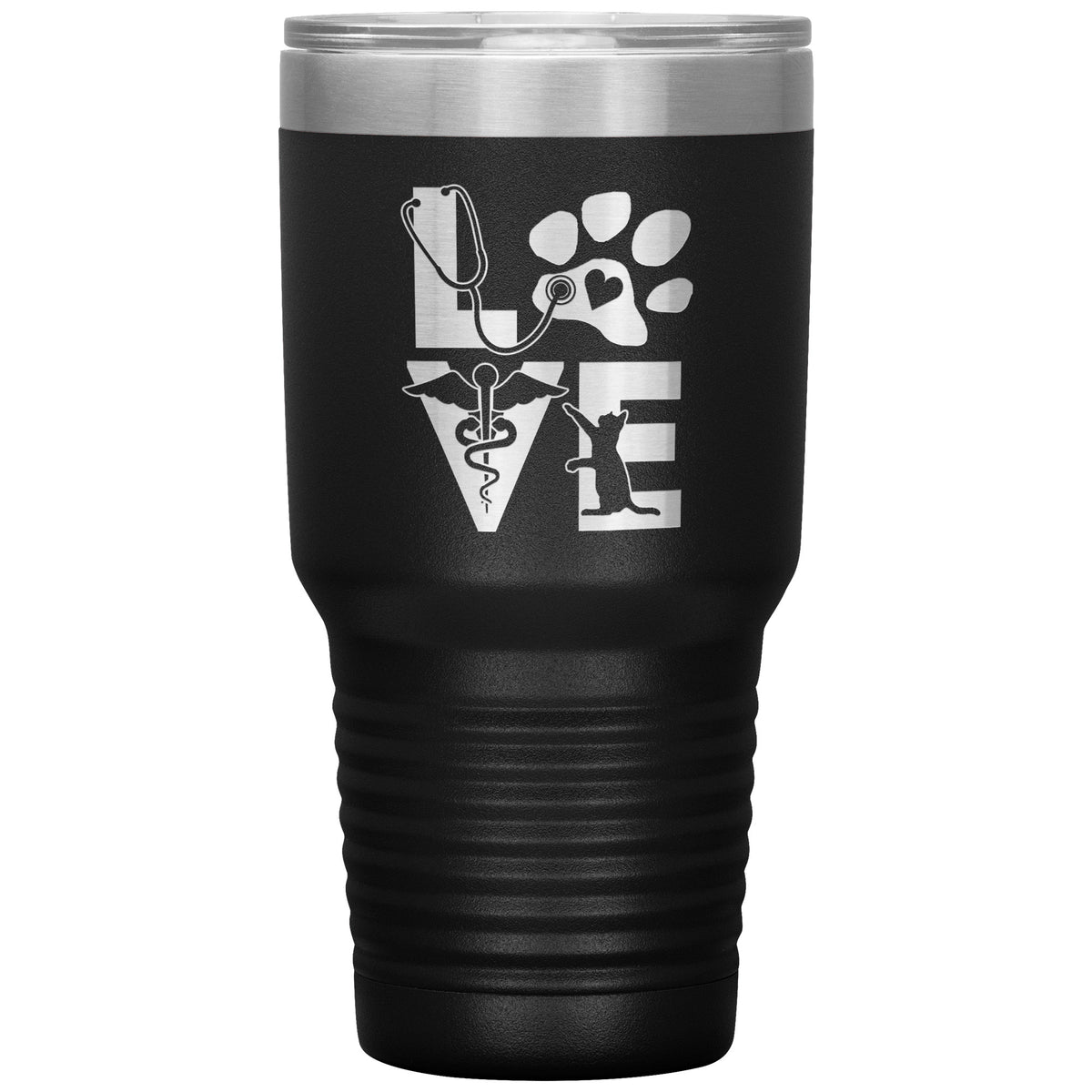 Veterinary Love cat 30oz Vacuum Tumbler-Tumblers-I love Veterinary