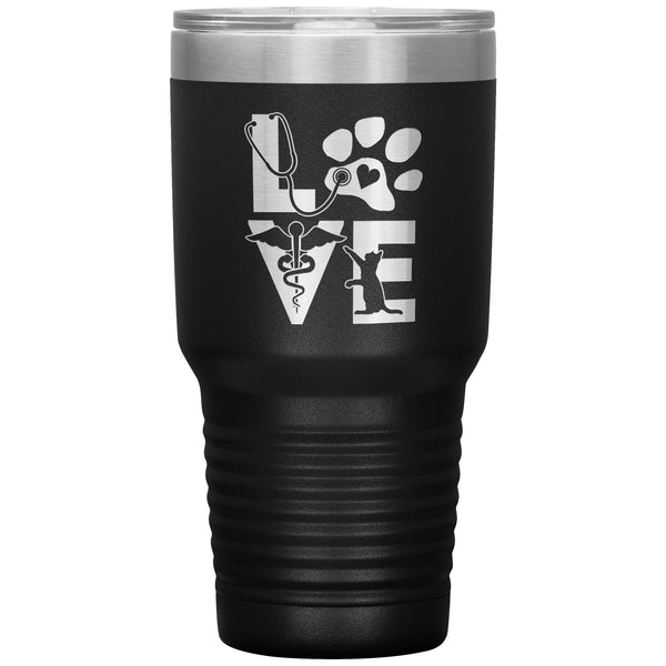 Veterinary Love cat 30oz Vacuum Tumbler-Tumblers-I love Veterinary