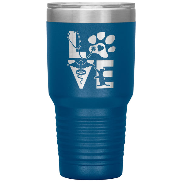 Veterinary Love cat 30oz Vacuum Tumbler-Tumblers-I love Veterinary