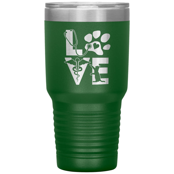 Veterinary Love cat 30oz Vacuum Tumbler-Tumblers-I love Veterinary