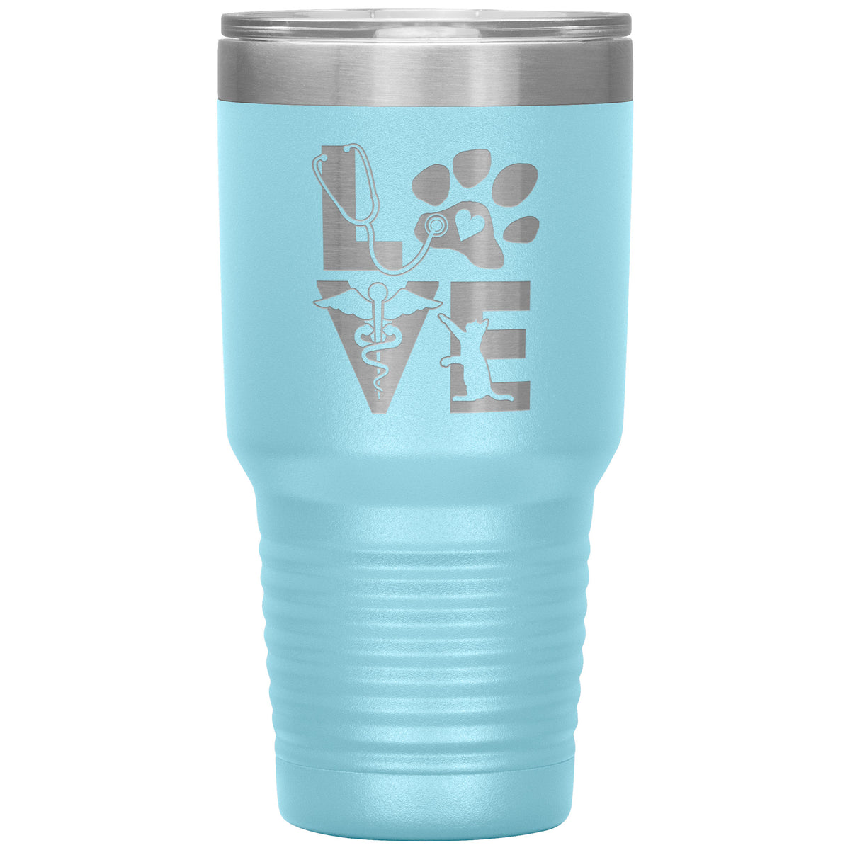 Veterinary Love cat 30oz Vacuum Tumbler-Tumblers-I love Veterinary