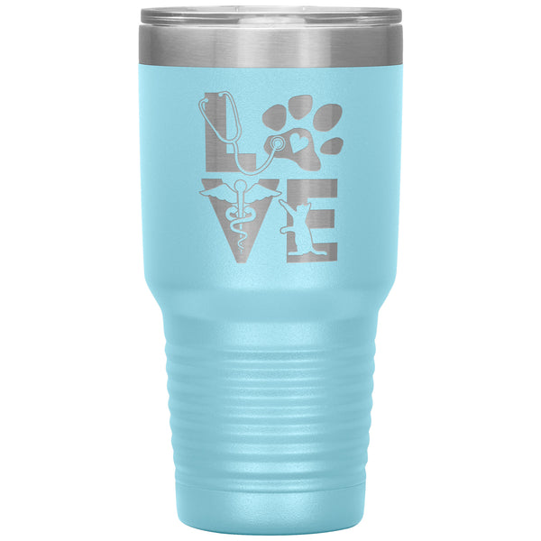 Veterinary Love cat 30oz Vacuum Tumbler-Tumblers-I love Veterinary