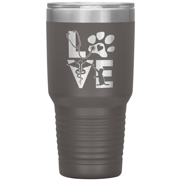 Veterinary Love cat 30oz Vacuum Tumbler-Tumblers-I love Veterinary
