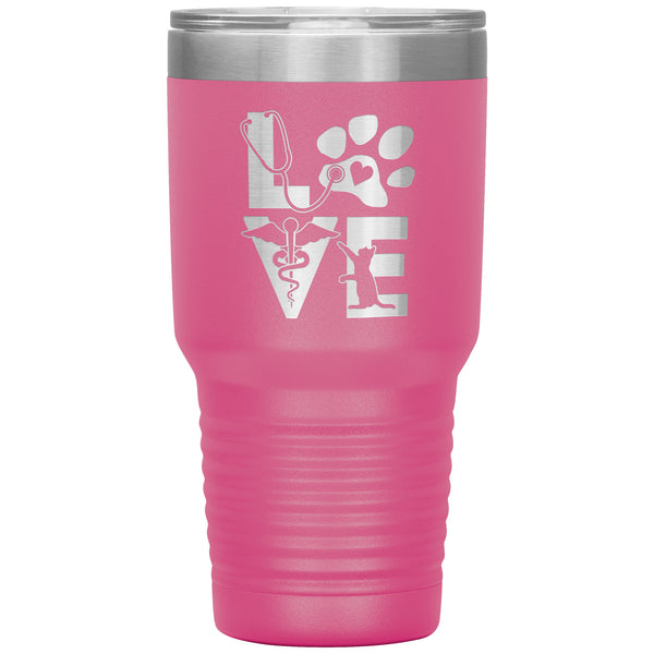 Veterinary Love cat 30oz Vacuum Tumbler-Tumblers-I love Veterinary