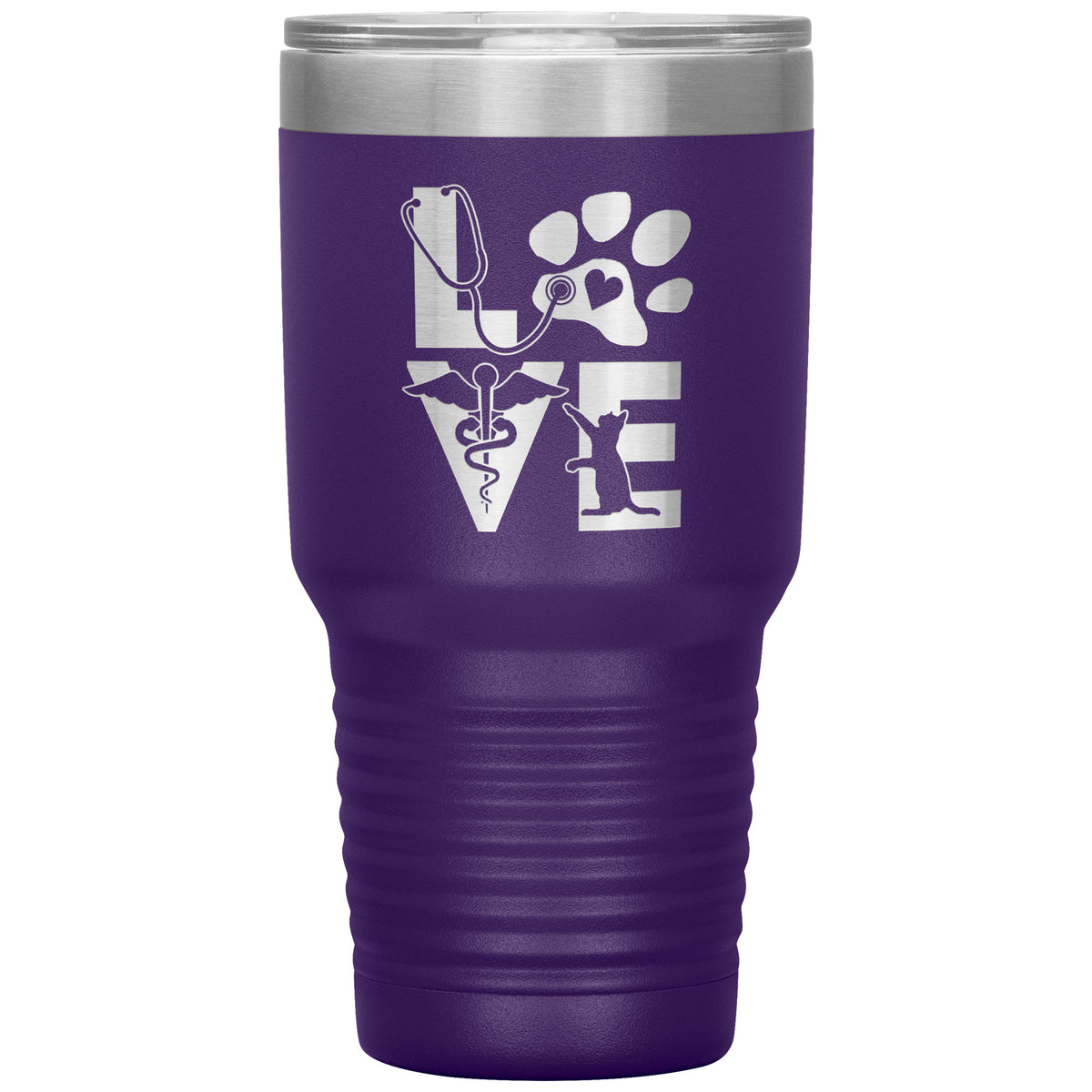 Veterinary Love cat 30oz Vacuum Tumbler-Tumblers-I love Veterinary