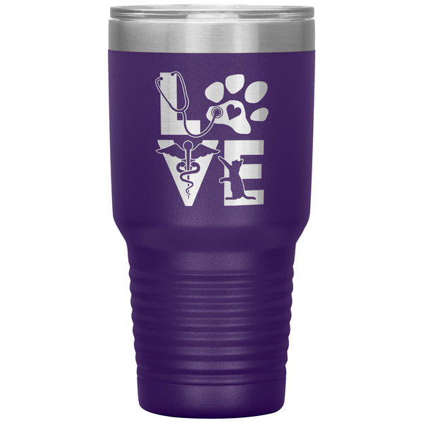 Veterinary Love cat 30oz Vacuum Tumbler-Tumblers-I love Veterinary